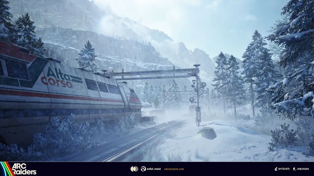 Заснеженная локация Frozen Trail в ARC Raiders